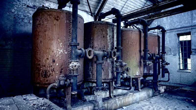OId industrial boiler